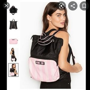 Victoria's Secret packable backpack/tote